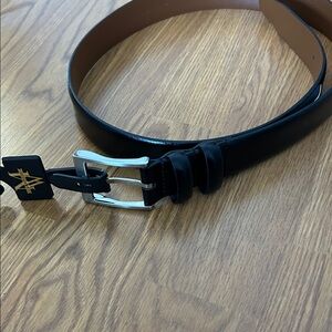 Stylish Black Genuine Italian Leather Belt